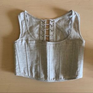 Linen handmade corset